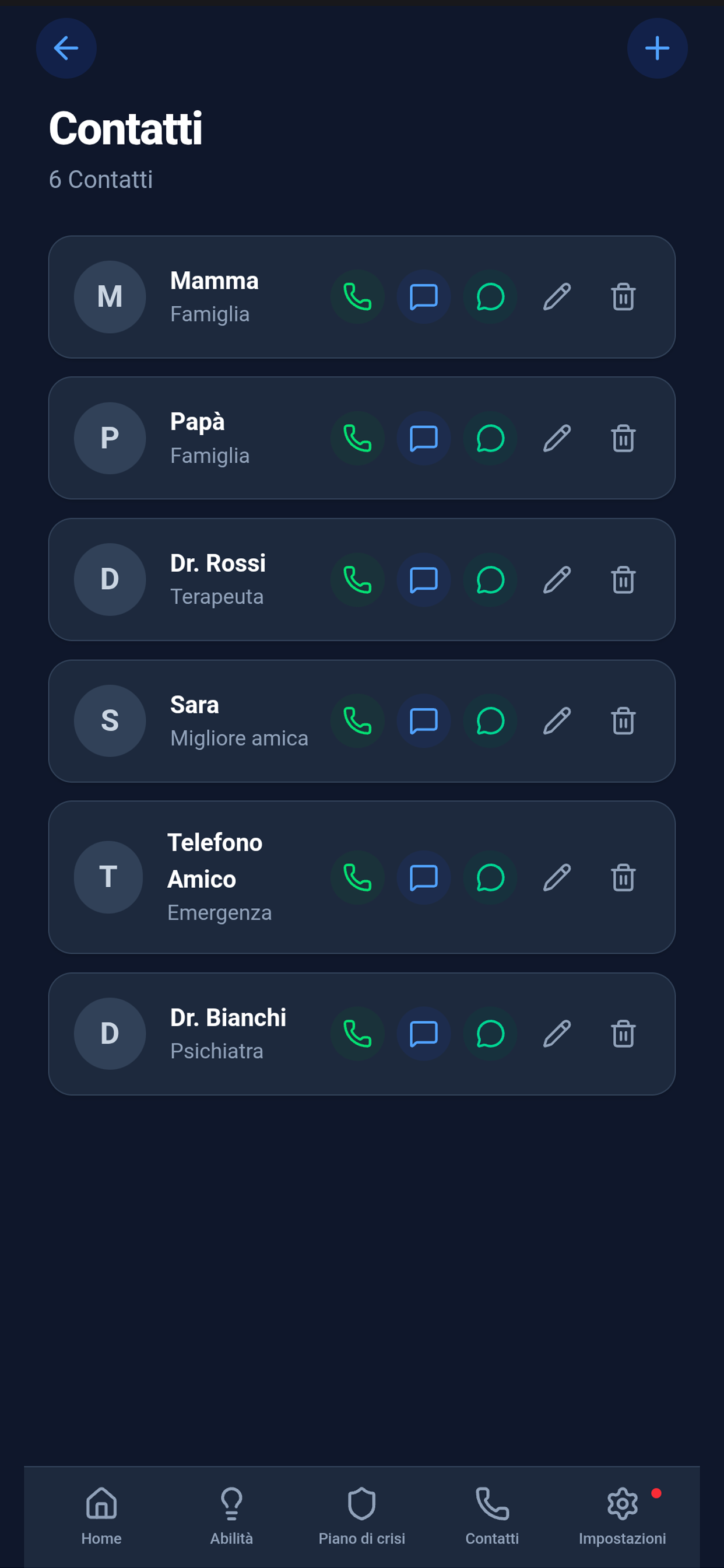 Contatti di Emergenza